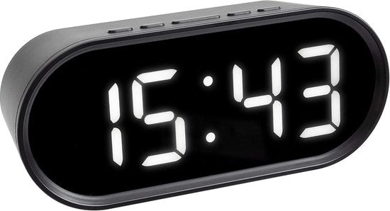 Orologio digitale con cavo – Orologio digitale – Camera da letto – Comodino – Orologio LED – Orologio da tavolo – Orologio da parete – Orologio da notte – Orologio da comodino con cavo elettrico