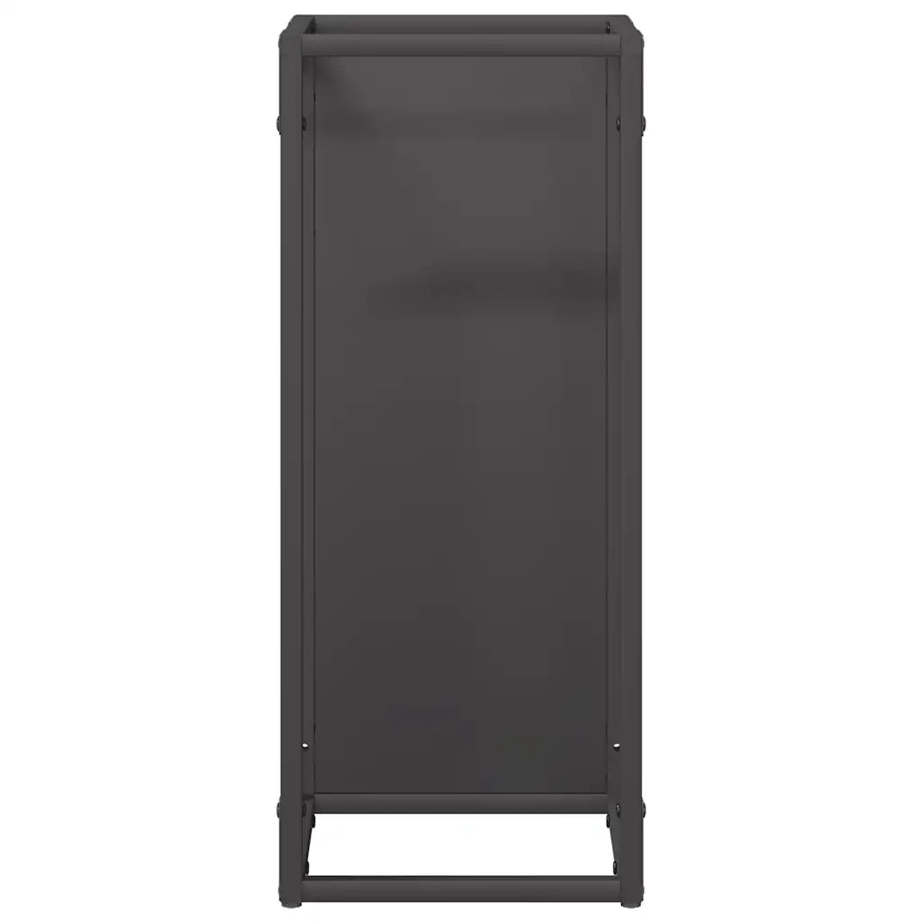 Rastrelliera per Legna da Ardere Nera 25x25x60 cm 864259