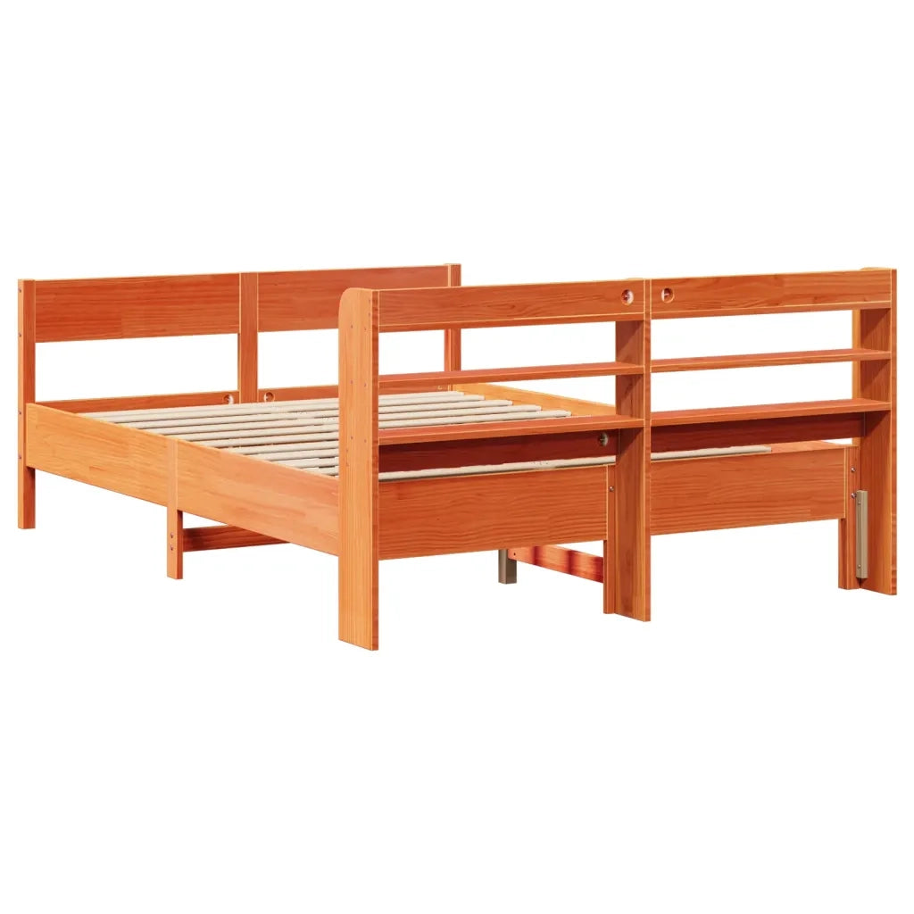 Letto senza Materasso Marrone Cera 120x190 cm in Legno di Pino 3306947