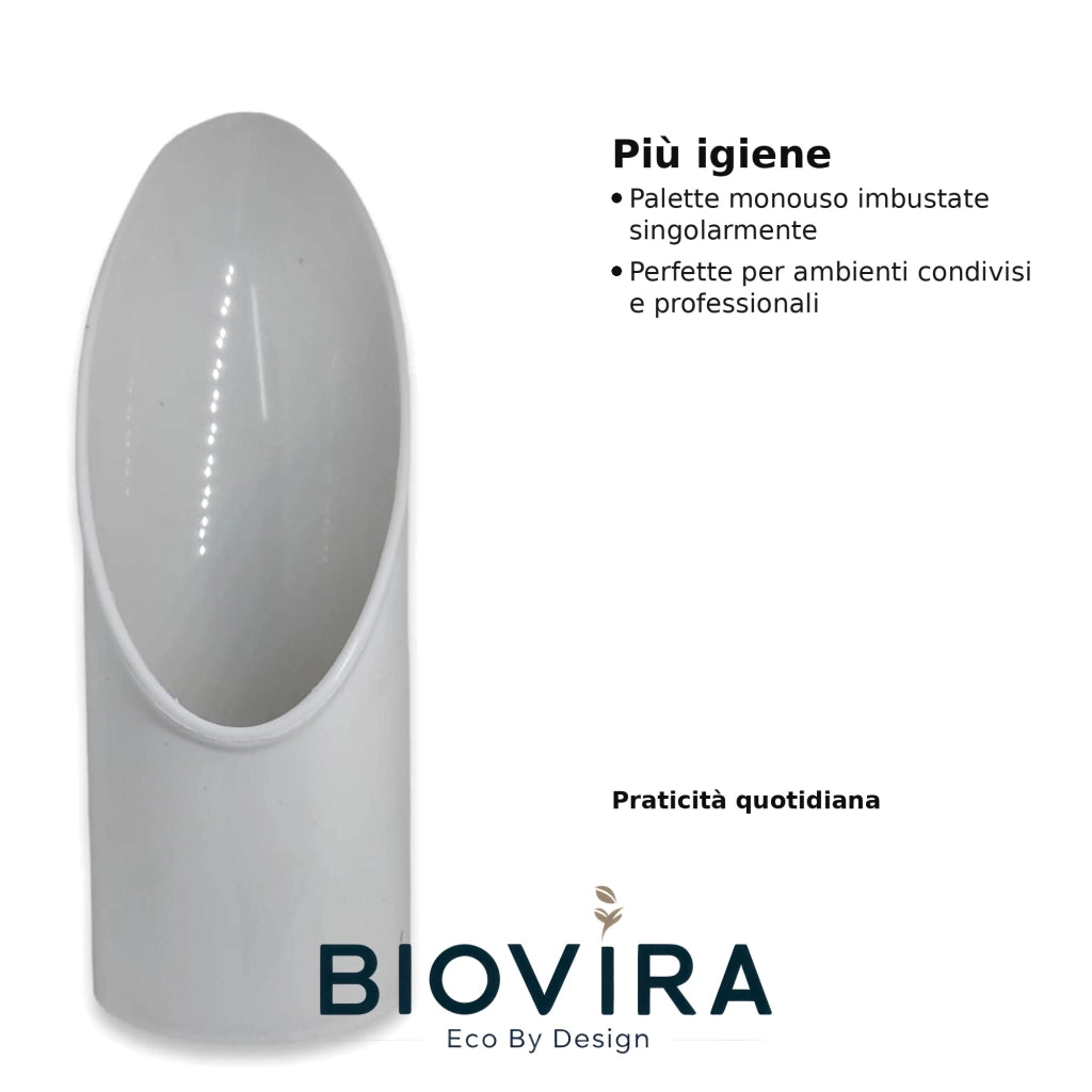 BIOVIRA Kit Angolo Caffè Bianco – Made in Italy | Porta Bicchierini + Bicchierini Cuori + Palette Imbustate