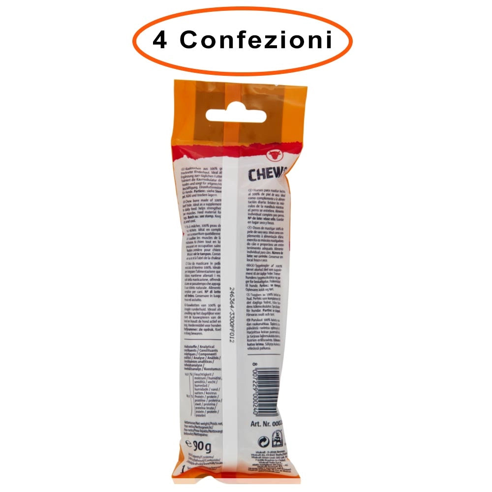 Vitakraft osso per cani snack chews 14 cm 4 confezioni da 90 gr