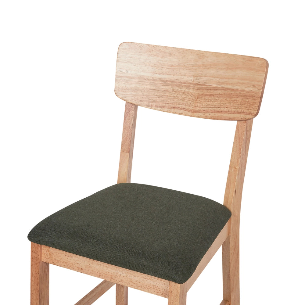 Set di 2 sedie da bar con seduta imbottita in legno chiaro verde chic elegante