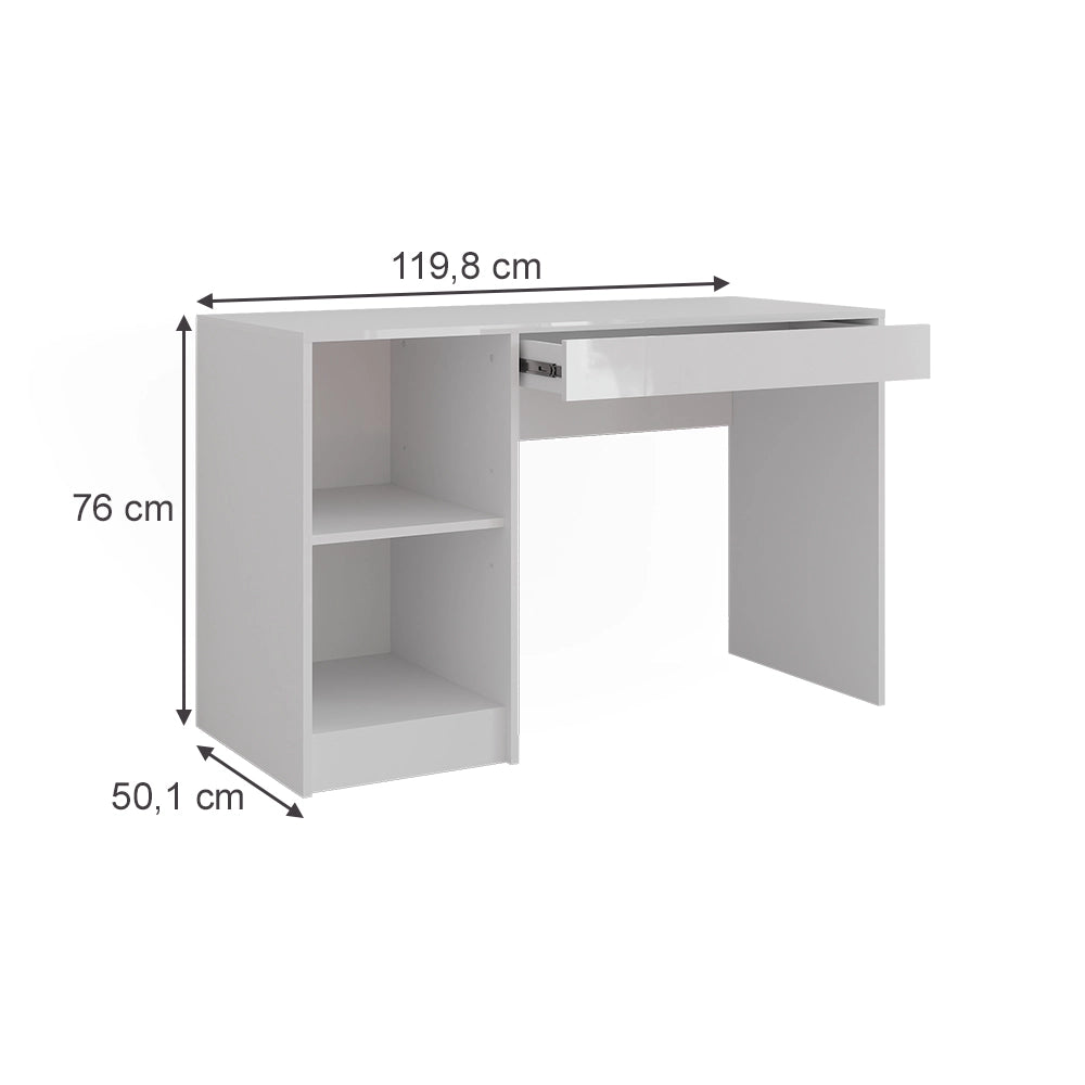 Vicco Tavolo da toeletta Bianco/bianco lucido 119.8 cm