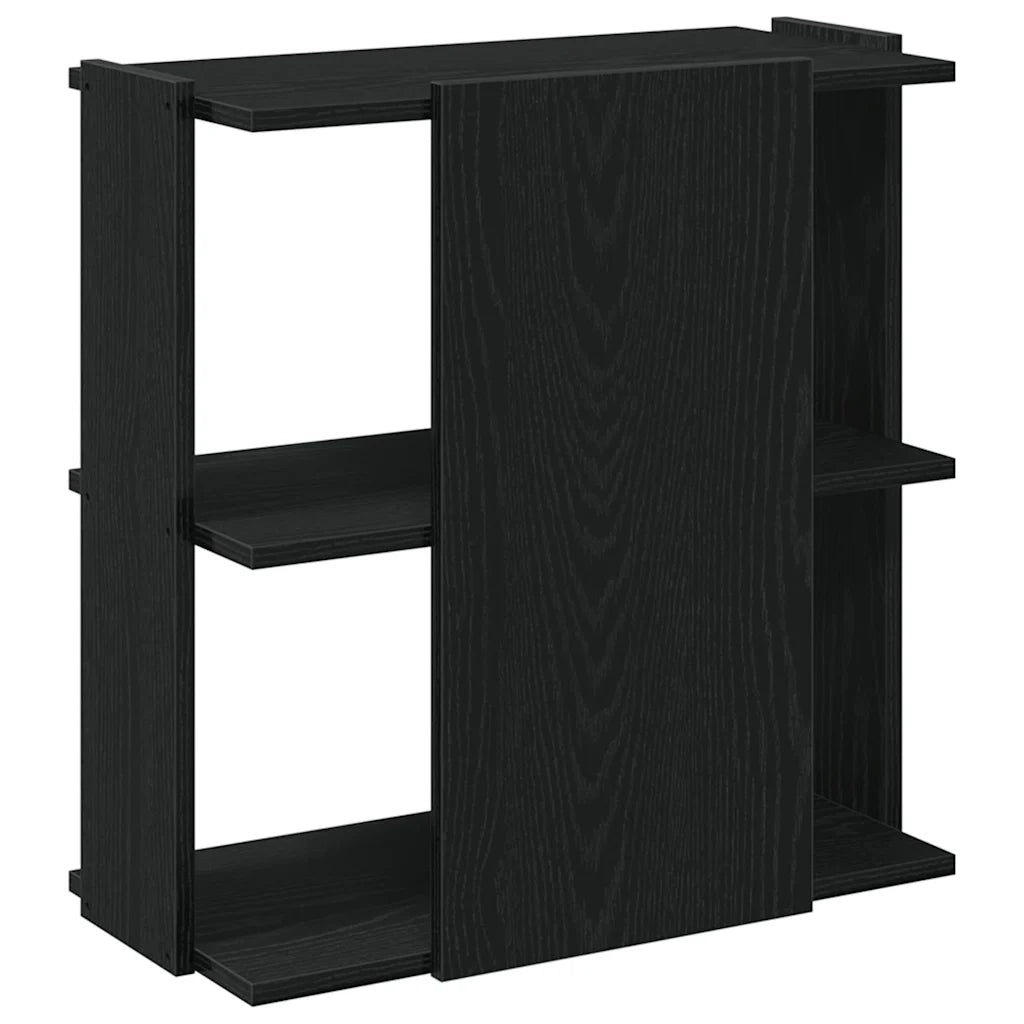 Libreria a 3 Ripiani-Scaffale per Libri-Mobile di Stoccaggio Nera 60x30x60 cm in Legno Multistrato