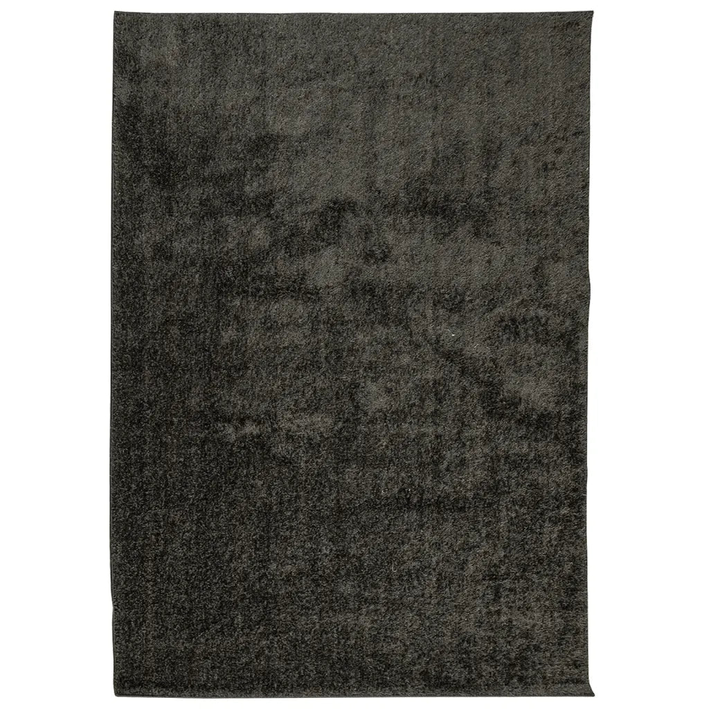 Tappeto del soggiorno | Tappeto a Pelo Lucido Lungo ISTAN Effetto Antracite 120x170 cm