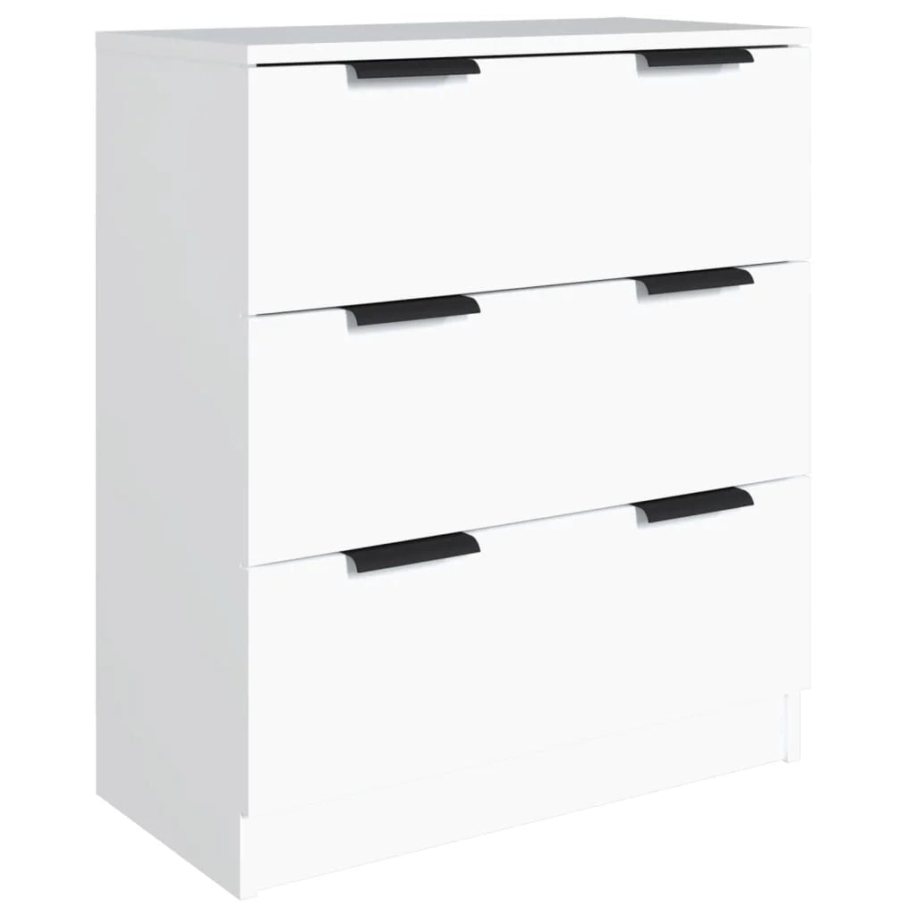 Buffet credenza cassettiera mobile contenitore organizer cucina soggiorno soggiorni 3 pz derivati ​​del legno bianco 02_0037016