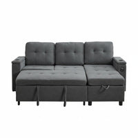 Divano angolare - Xylo - 208x146cm letto 3 posti grigio