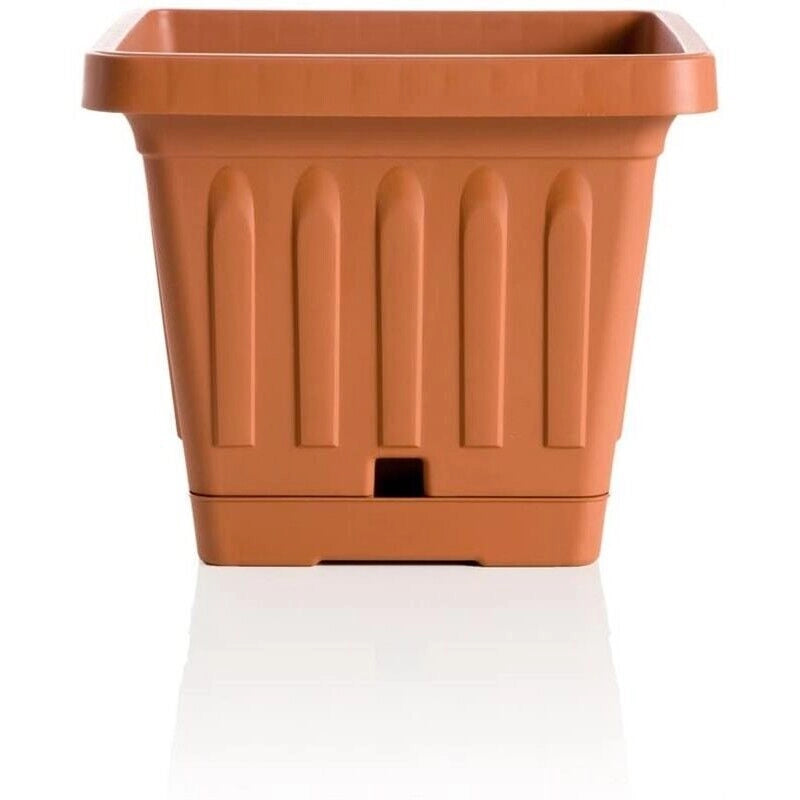 BAMA VASO DA TERRA QUADRATO 50 X 50 X H43 CM COLORE TERRACOTTA