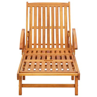 Sdraio 2 pz con Cuscini in Legno Massello di Acacia cod mxl 72088