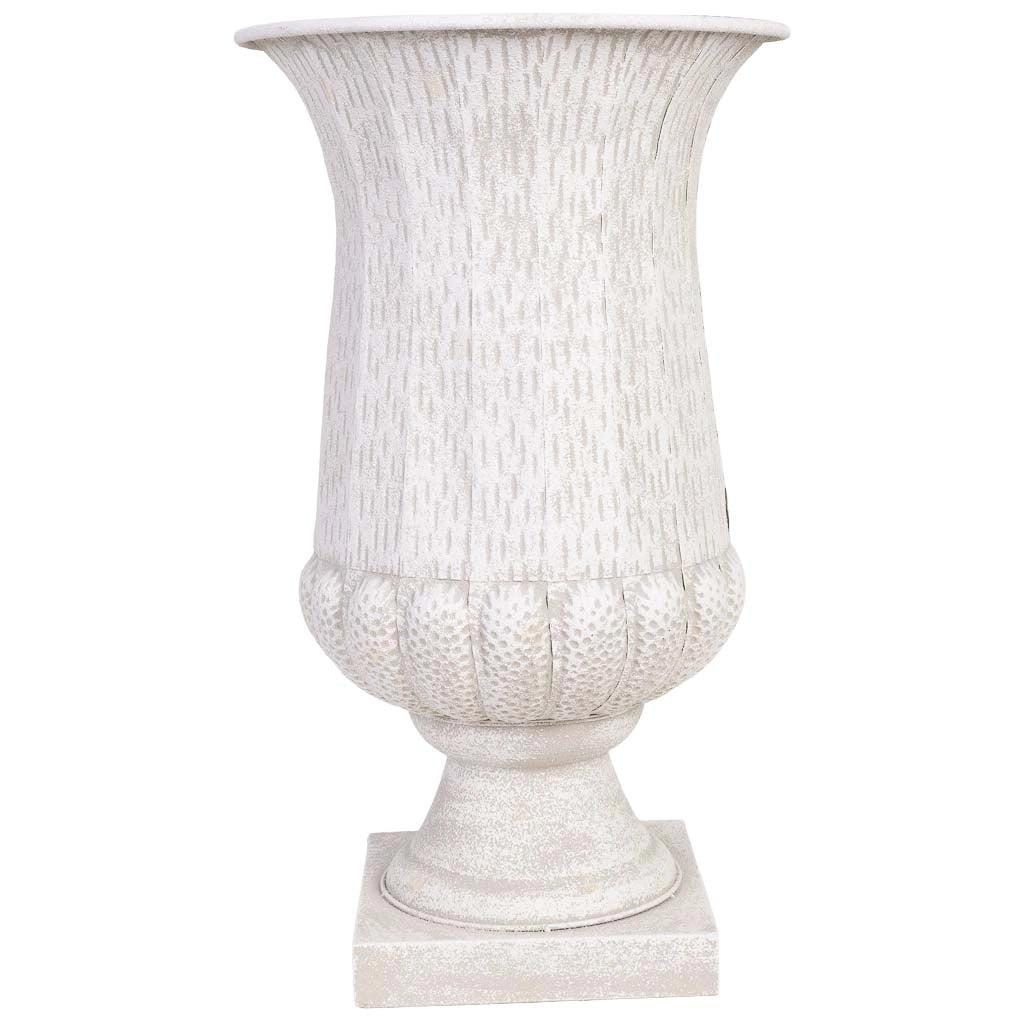 Vaso in metallo grigio 44x44x75 cm