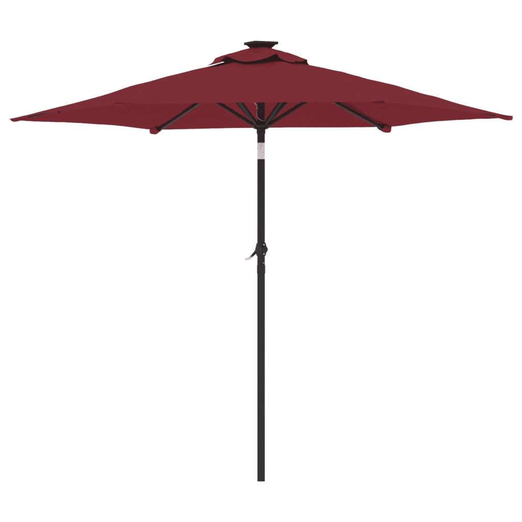 Ombrellone Giardino-Ombrello da Balcone con Palo Acciaio Rosso Bord¨° 225x225x212 cm
