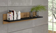 Scaffale sospeso Mensola NUKA 100x20x19cm Libreria a parete in rovere e nero opaco