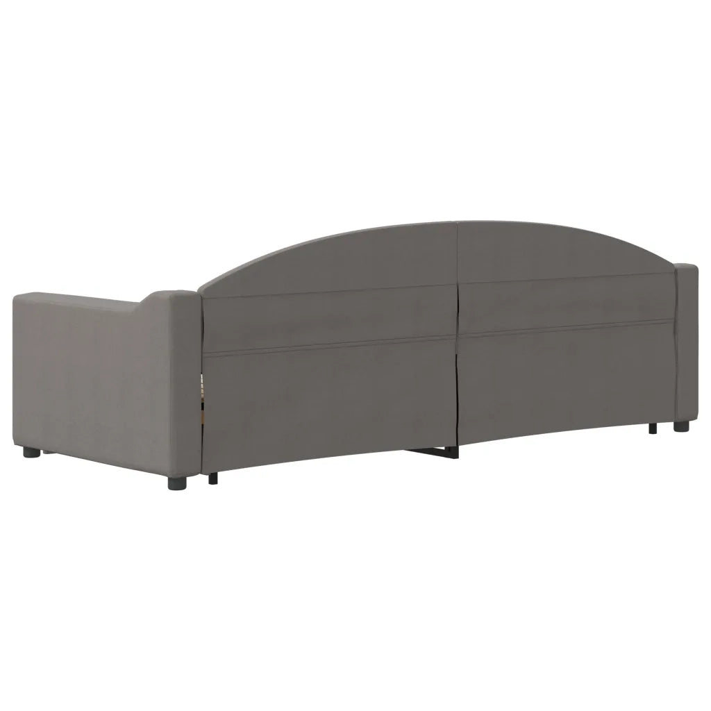 Divano Letto con Letto Estraibile Tortora 80x200 cm Tessuto