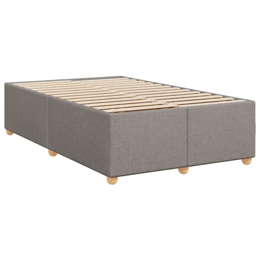 vidaXL Giroletto a Molle con Materasso Tortora 120x190 cm in Tessuto