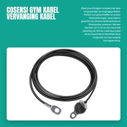 Cavo di allenamento 5mm - Sostituzione del cavo - Sistema di cavi per fitness - Sistema di carruage - Palestra domestica - Massima carico di 136 kg - Cavo per fitness
