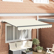 vidaXL Tenda Retrattile Crema 300 x 200 cm Poliestere e Alluminio
