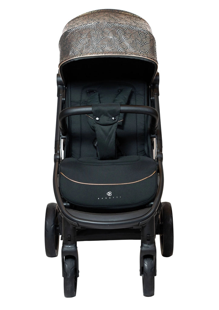 Passeggino Pieghevole Chiusura Automatica Ultra Compatto per Bambini Barotti XL Pro Nero
