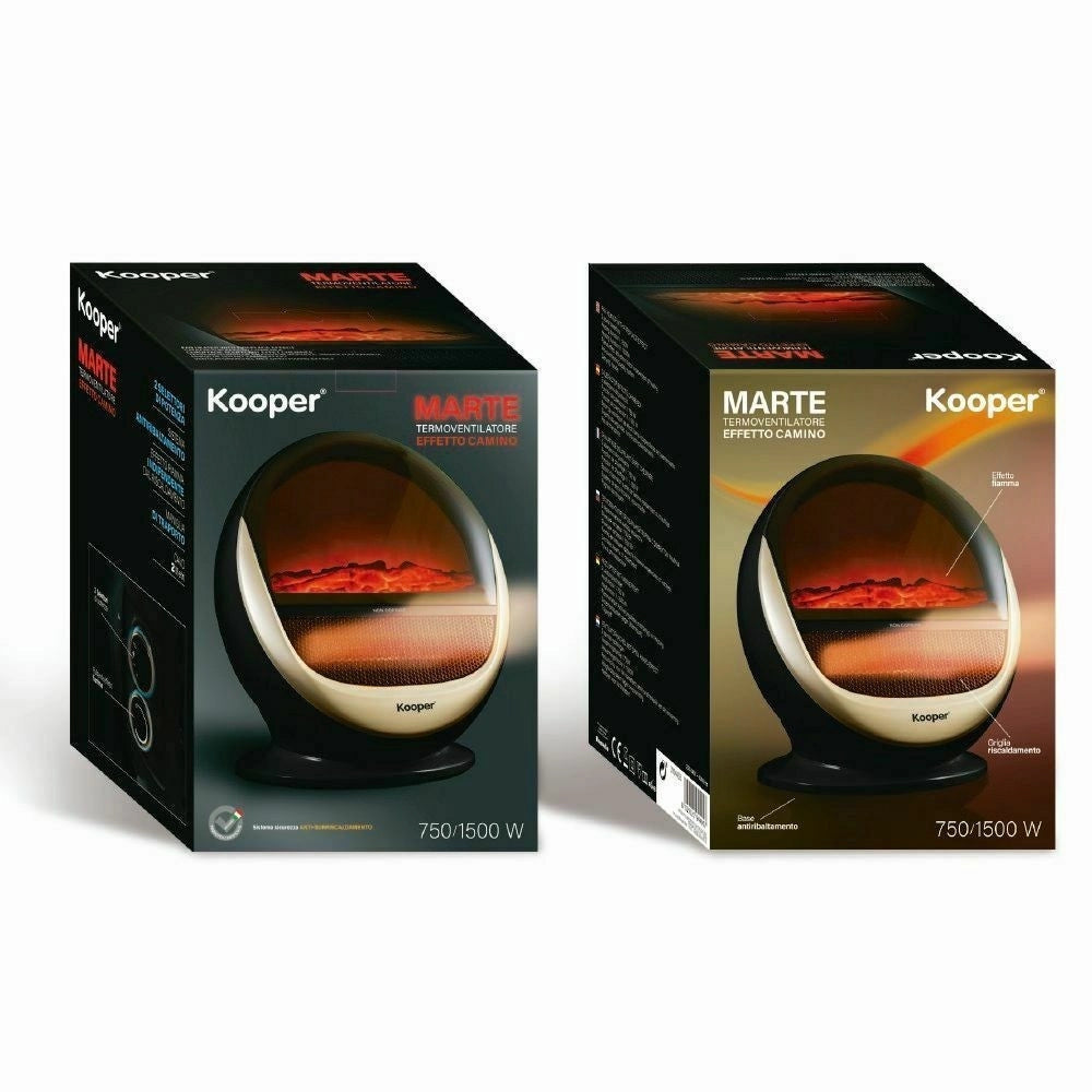Trade Shop - Termoventilatore Stufa Stufetta Caldobagno Elettrico A Basso Consumo 750-1500w -