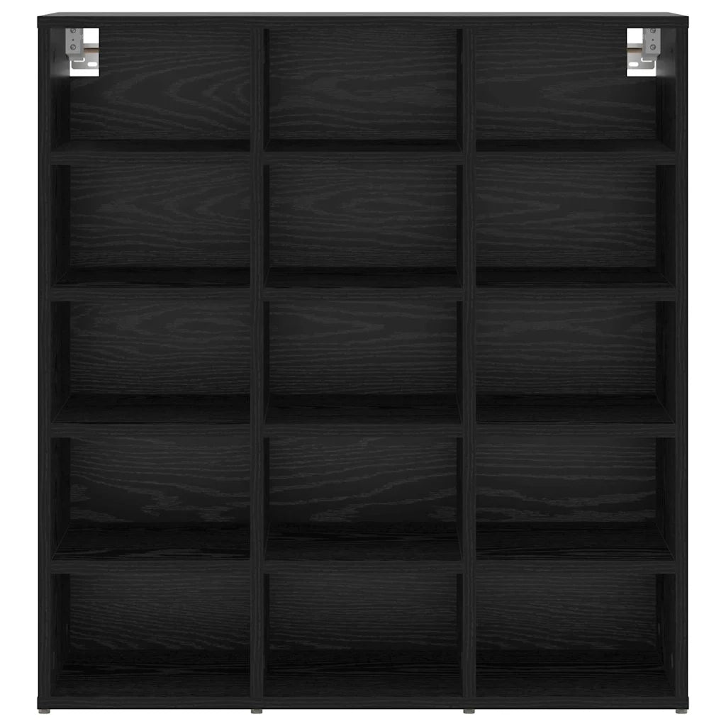 Mobile per scarpe Rovere Nero 77,5 x 30 x 83,5 cm 875217