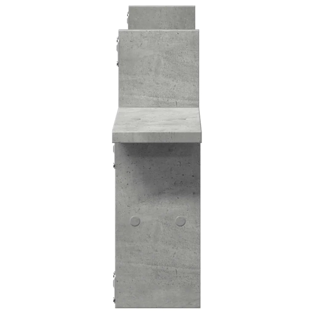 Mensole a Muro 2pz Grigio Cemento 38x12x38 cm in Truciolato 853248