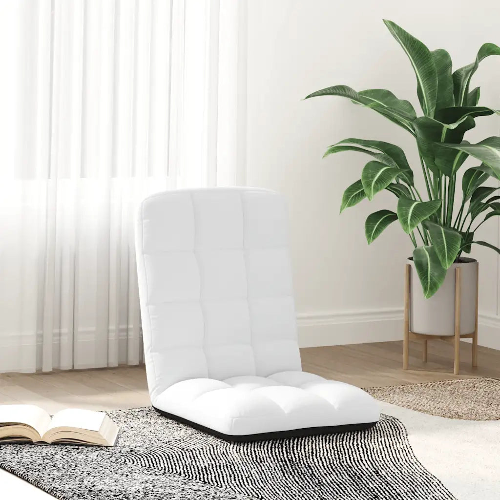 Sedia da Terra Pieghevole Bianco 71x51x62 cm in Tessuto 4019743