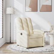 Divano Sedia-Poltrona Reclinabile in Tessuto Crema 693163