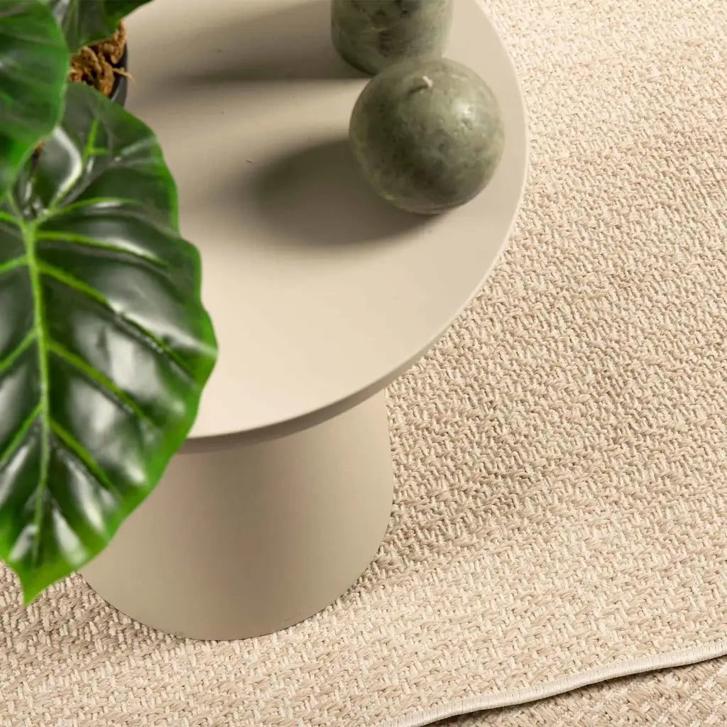Tappeto ZIZUR Beige 140x200 cm Aspetto Iuta Interni ed Esterni 4010395