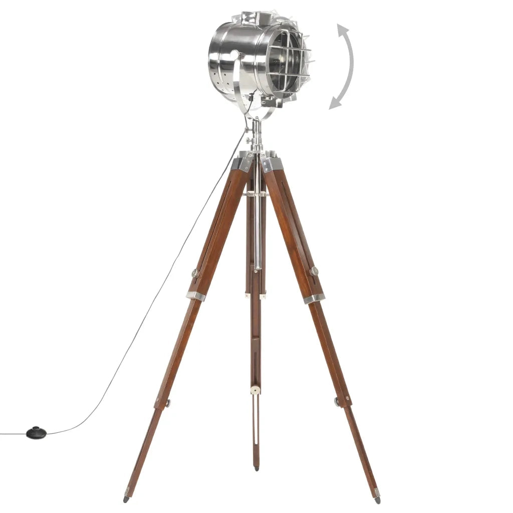 Lampada da Terra a Treppiede Legno Massello di Mango 165 cm CFW9691452