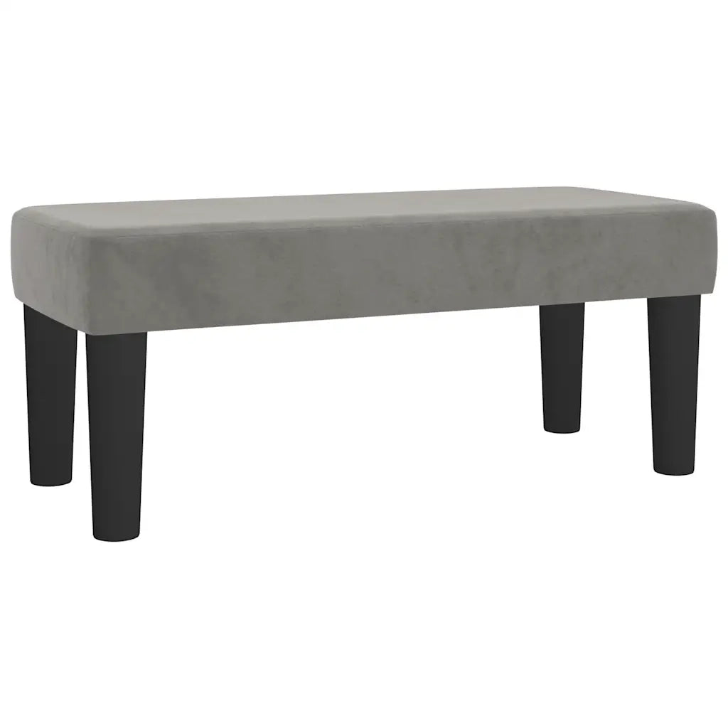 Giroletto a Molle con Materasso Grigio Chiaro 120x190cm Velluto 3270481