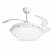 VENTILATORE SOFFITTO LUCE LED 85W PALE SCOMPARSA 48" TELECOMANDO SJ-195