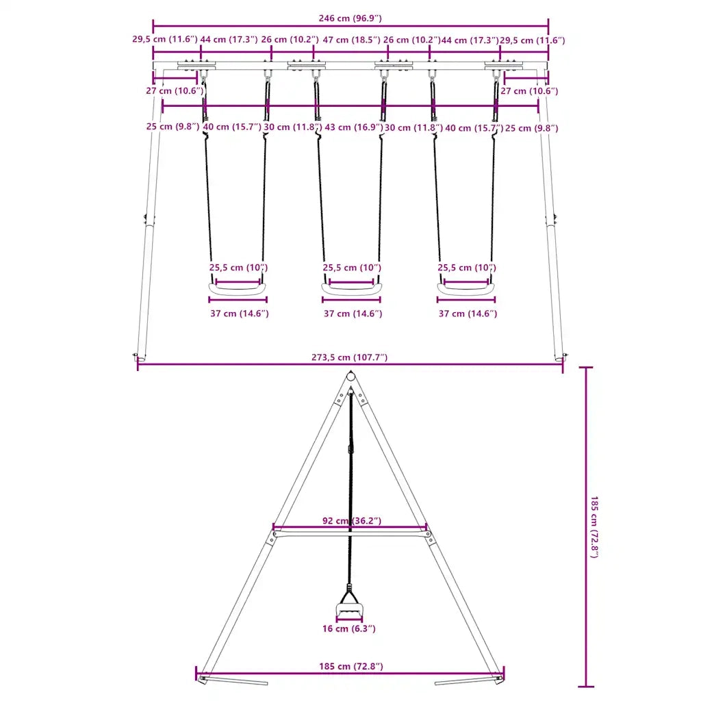 Set Altalene da Esterno 3 pz CFW7244304