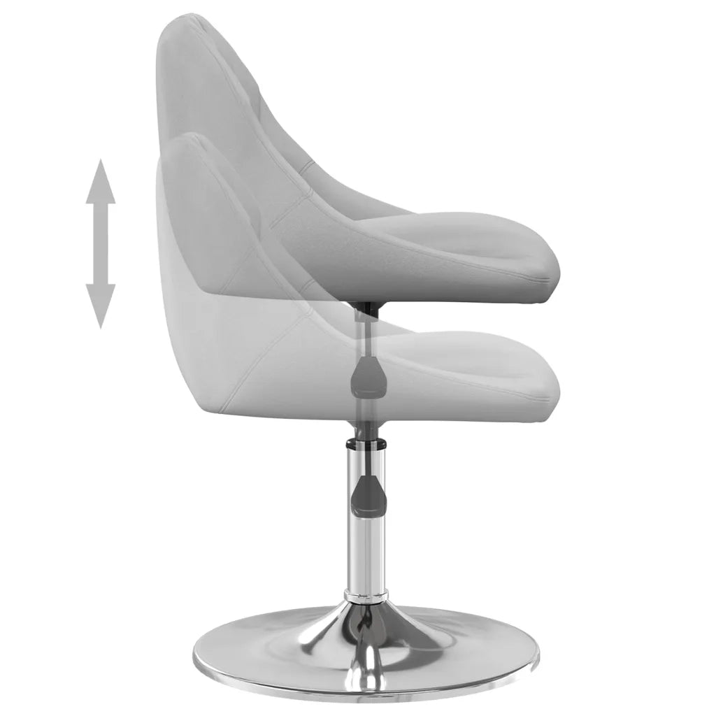 Sedie da Pranzo Girevoli 6 pz Grigio Chiaro in Velluto 3088769