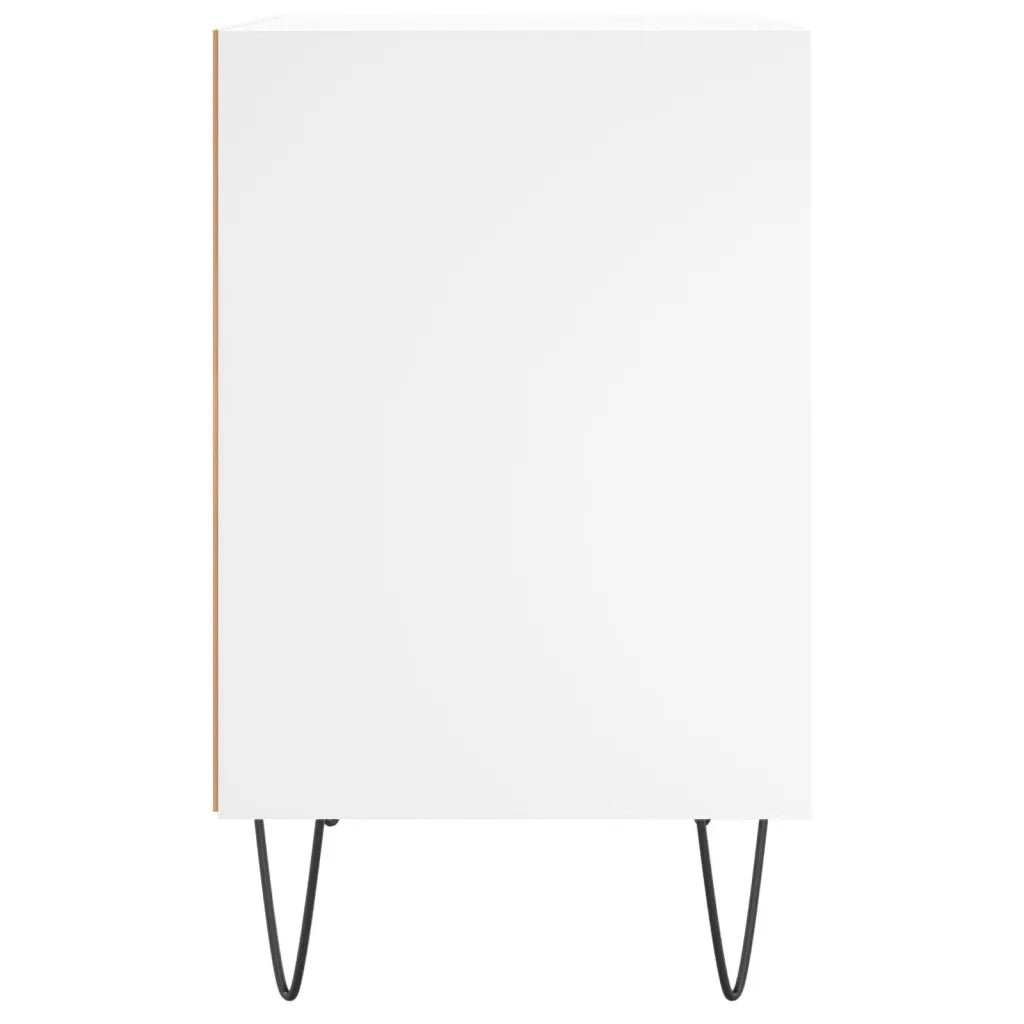 Comodini 2 pz Bianchi 40x30x50 cm in Legno Multistrato 826781