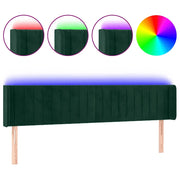 Testiera | Testata a LED Verde Scuro 163x16x78/88 cm in Velluto