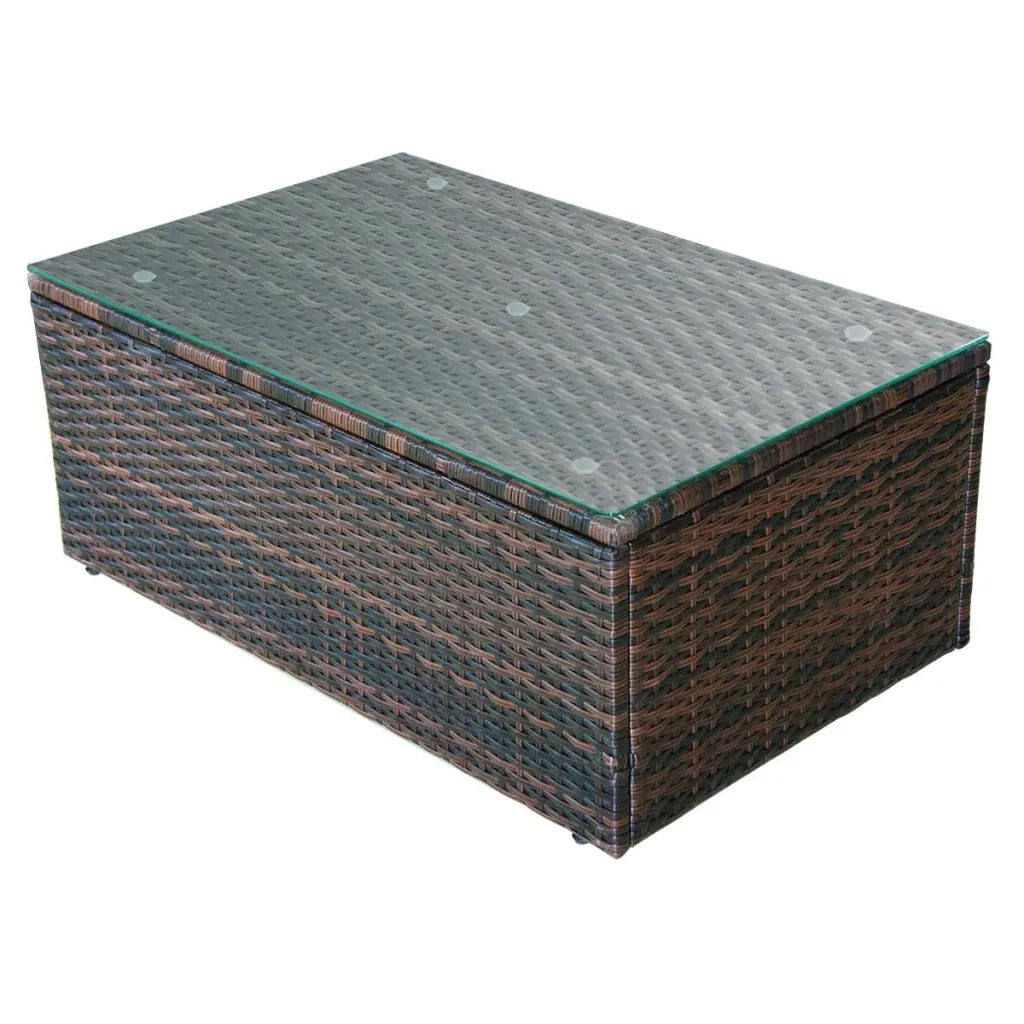 Set Divani da Giardino 4 pz | Set Salotto da Giardino con Cuscini in Polyrattan Marrone