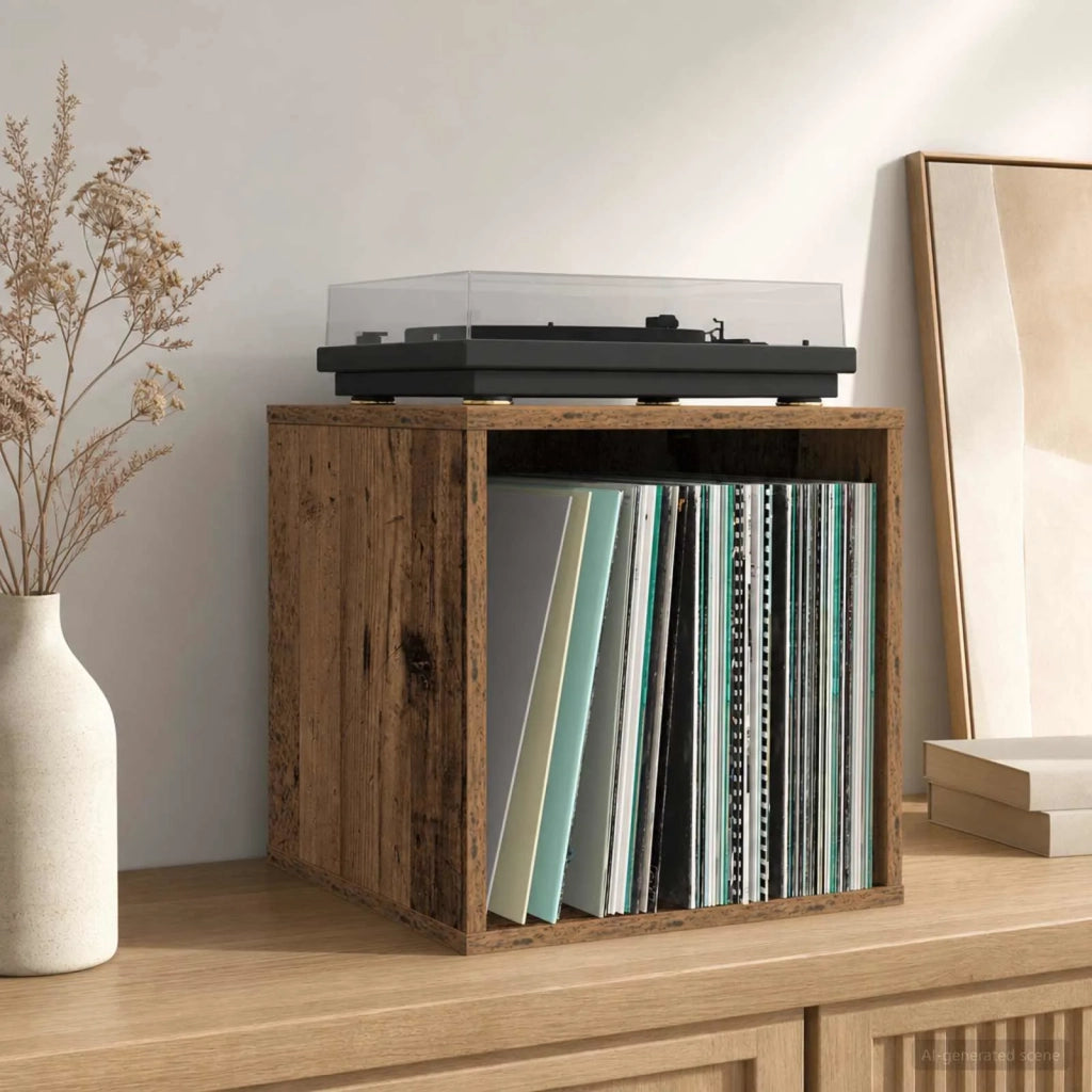 Scatola per album in vinile Legno di quercia 37 x 36,5 x 38 cm 8012854