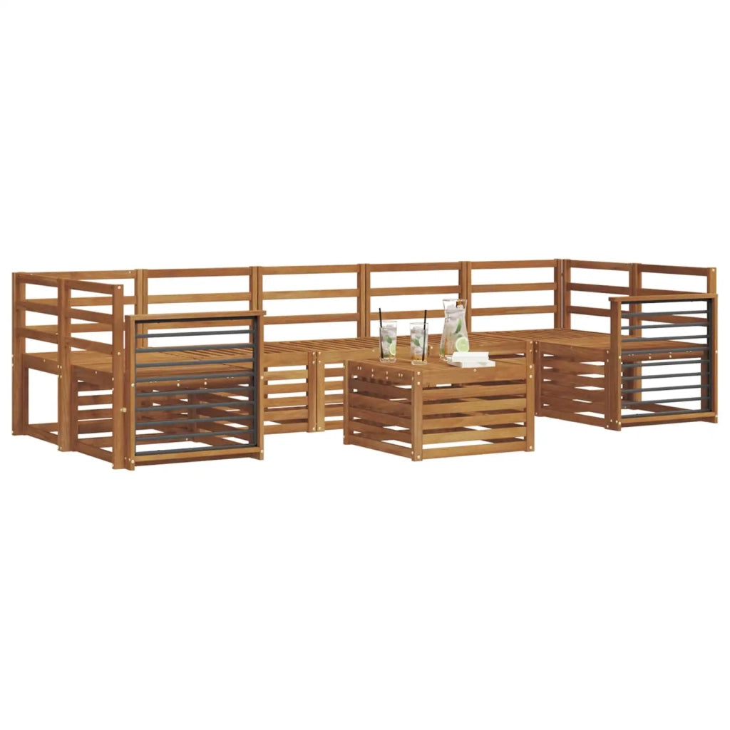 Set divani Naturale Legno di Acacia Massello 3374539