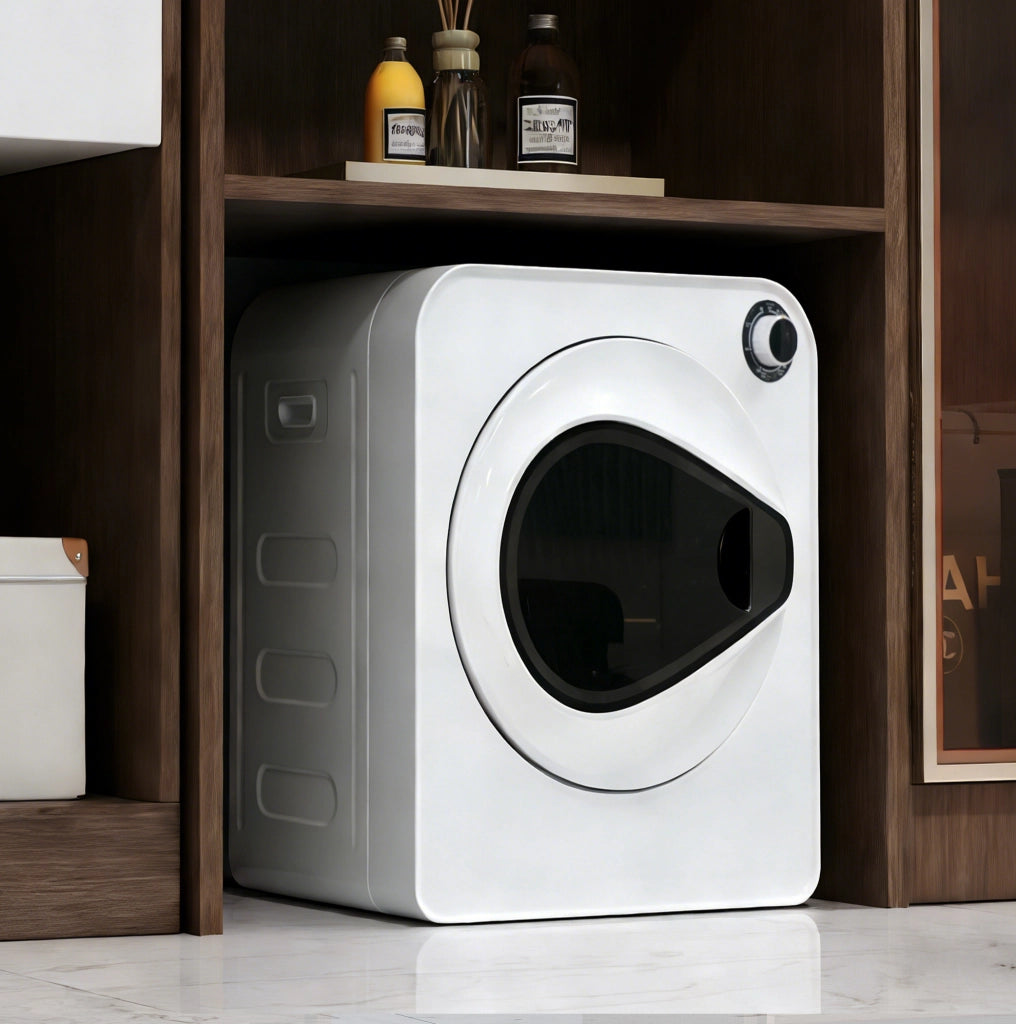 Asciugatrice compatta 4 kg; 4 programmi con raffreddamento; installazione a parete o in colonna; bianca
