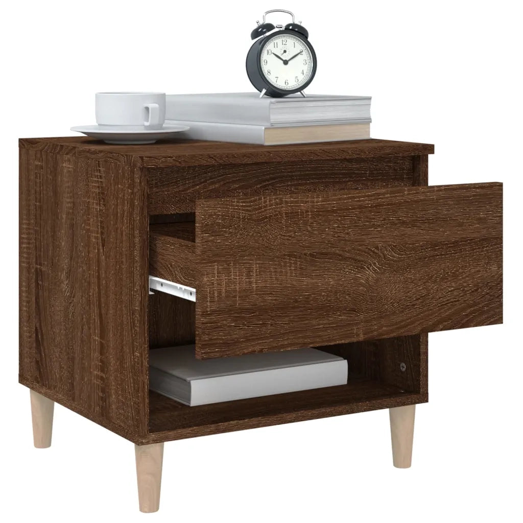 Comodino Rovere Marrone 50x46x50 cm in Legno Multistrato 819546