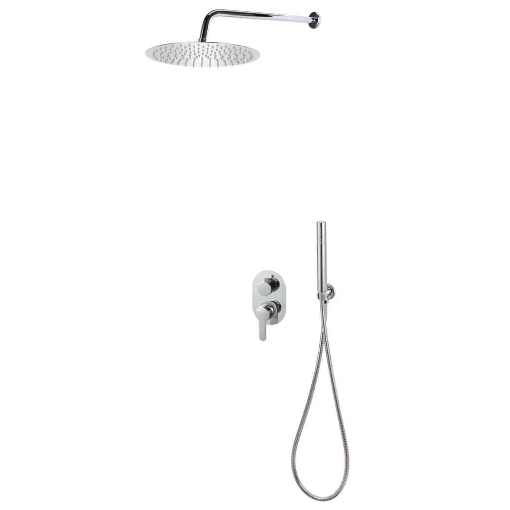 Set completo per sistema doccia con soffione doccia in acciaio inox argento 02_0003104