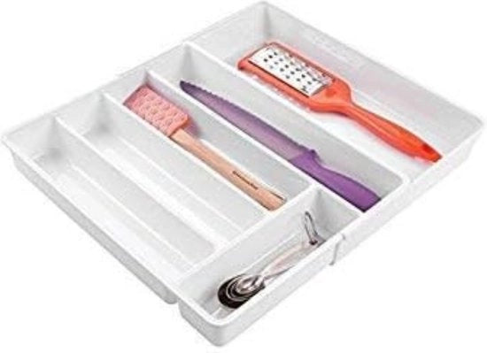 Organizzatore di carrello - Scatole di plastica - 36,22 x 28,98 x 5,89 cm - Bianco
