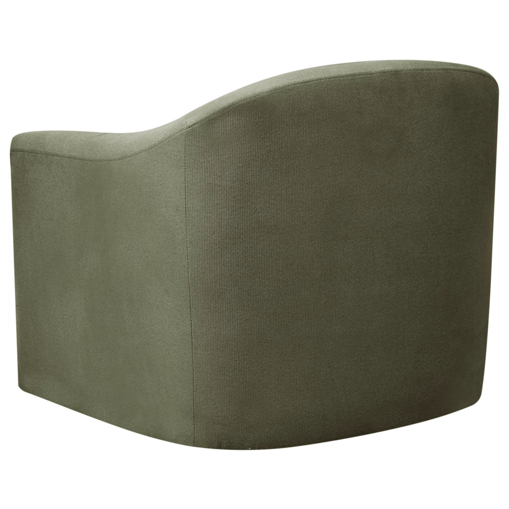Poltrona girevole Verde Scuro Poliestere Tessuto idrorepellente Retro Minimalista Mobili Soggiorno