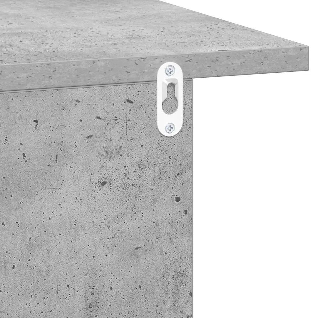 Comodino 2 pcs Grigio cemento 40 x 30 x 25 cm Legno multistrato