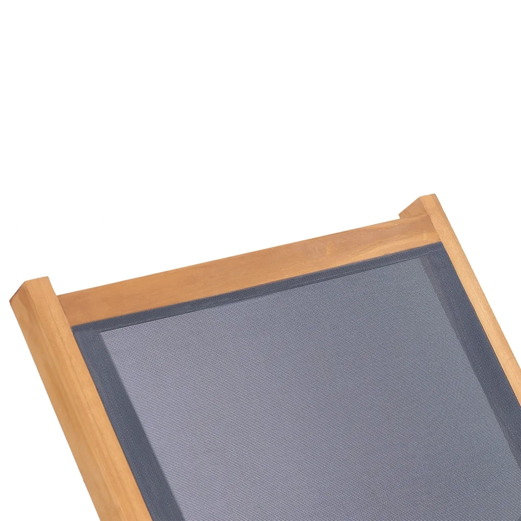 Lettini Pieghevoli con Ruote 2 pz in Massello di Teak Textilene cod mxl 25344