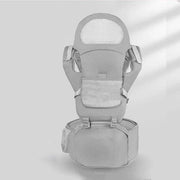 Draagzak per bambino, 6 in 1, con sedia per l'attaccatura delle anche, supporto lombare, ergonomico, regolabile e rimovibile, per passeggiate e shopping - grigio - 50cm