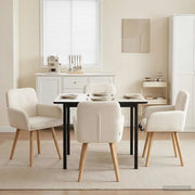 Sedie da pranzo 4 pcs Bouclé Crema 59 x 56 x 86 cm 3428272