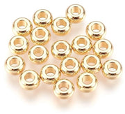 20 pezzi di spacer a forma di donut in acciaio dorato 18K per la creazione di gioielli