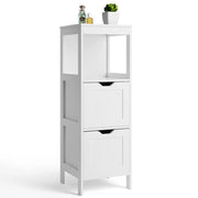 Mobile Mobiletto Bagno Arredo Armadio Armadietto Legno Mdf Bianco 30x89x30cm