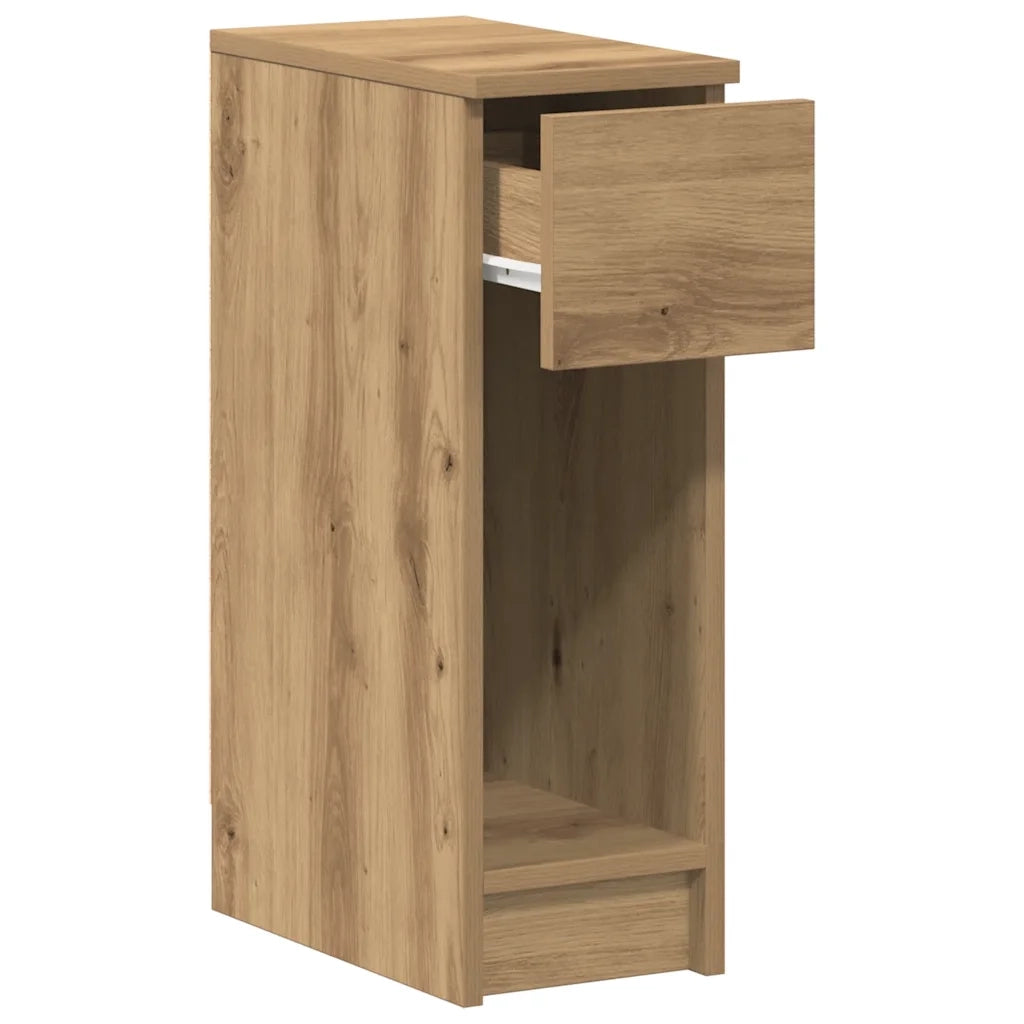 Comodini con Cassetto 2 pz Rovere Artigianale 20x36x60 cm 858712