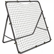 Rete di Rimbalzo per Calcio con 5 Angoli Regolabili Rete Multi-Sport per Allenamento in Acciaio e Nylon Nero